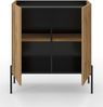 Kommode B/H/T: 80x91x40 cm in Evoke Oak Nachbildung und schwarz Bild 3