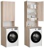 Platan Room Waschmaschinenumbauschrank Badschrank LORA Waschmaschinenschrank Badezimmer Hochschrank 210 x 65 x 50 cm Bild 5