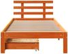 vidaXL Massivholzbett mit Schubladen Wachsbraun 100x200 cm Kiefer 3302026 Bild 4
