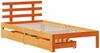 vidaXL Massivholzbett mit Schubladen Wachsbraun 100x200 cm Kiefer 3302026 Bild 3
