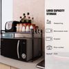 Refined Living Standregal Verstellbares Mikrowellenregal 40–60 cm, mit 6 Haken,Ablageregal Küche, ausziehbares Küchenregal, Höhenverstellbarer Mikrowellen- & Toasterständer, platzsparender Arbeitsplatten-Organizer, belastbarer Küchenaufbewahrungsstände... Bild 4