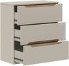 Forte EDWAL Sideboard 85, modernes Sideboard mit abgerundeten Griffmulden, 3 Schubladen, Holzwerkstoff, Kaschmir | Beige Holzdekor, 85,1 cm breit x 92,3 cm hoch x 41,5 cm tief Bild 5