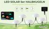 5-er Set Solar Gartenstecker Halbkugeln | mit Solar-Panel (bunt mit Farbwechsel) Bild 2