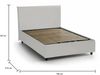 Dmora Doppelbett April, Bettkasten mit Kunstlederbezug, 100 % Made in Italy, Öffnung vorne, geeignet für Matratzen 120 x 200 cm, weiß Bild 3
