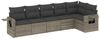 vidaXL 6-tlg. Garten-Sofagarnitur mit Kissen Grau Poly Rattan 3220189 Bild 2
