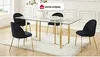 Vente-unique - Stuhl 2er-Set - Samt & Goldfarbenes Metall - Schwarz - MELBOURNE Bild 2