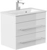 Posseik Badmöbel-Set Badmöbel Waschplatz "Portus 600 SlimLine" 60 cm weiß Hochglanz Bild 3