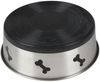 Buri Fressnapf 2 Liter rutschfest, Edelstahl silber, 24x8 cm Bild 2