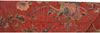 Truheneckbank "Anja 1B" 125x125 cm, Holzdekor Buche, Stoff rot mit Blumendessin Bild 4