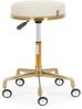Physa Drehhocker Rollhocker höhenverstellbar 150 kg Beige / Golden Arbeitshocker mit, Beige, Golden Bild 4