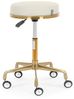 Physa Drehhocker Rollhocker höhenverstellbar 150 kg Beige / Golden Arbeitshocker mit, Beige, Golden Bild 3