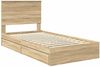 vidaXL Aufbewahrungsbett Sonoma-Eiche 100 x 200 cm Holzwerkstoff 3411238 Bild 4