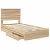 vidaXL Aufbewahrungsbett Sonoma-Eiche 100 x 200 cm Holzwerkstoff 3411238 Bild 5