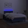Boxspringbett mit Matratze & LED Stoff Blau 120x200 cm, Härtegrad: H2 [3132987] Bild 4