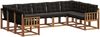 vidaXL Outdoor-Sofagarnitur mit Kissen 9 pcs Natürlich und Schwarz 3369047 Bild 2