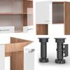 Eckküche R-Line Weiß Hochglanz/Goldkraft Eiche 247 x 46 cm ohne Arbeitsplatte Vicco Bild 5