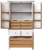 Küchenschrank mit 5 Schubladen & 2 Türen, 80 x 40 x 140 cm, weiß Bild 5