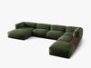 Micadoni Panorama-Ecksofa Martina 5-Sitzer Rechts Samt Grün Bild 2