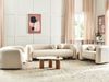 LEIREN 5-Sitzer Sofa Set Samtstoff cremeweiß Bild 3