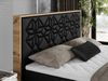 Boxspringbett mit Kopfteil und Topper, Polsterbett - NESSI - 200 x 200 cm - Schwarz Kunstleder - H3 - Topper T25 Bild 3