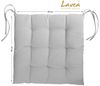 Lavea Stuhlkissen MONACO - weich gepolsterten Sitzkissen Set (4er & 8er), 40x40x3 cm, mit Stoffbändern, Indoor & Outdoor, für Garten & Balkon Bild 3