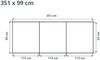 GFP Aluminium Hochbeet KINGSIZE DANIELA - 351 x 99 x 77 cm - Holzoptik, Stecksystem, langlebig Bild 5