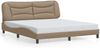 vidaXL Bettgestell mit LED ohne Matratze "Hvar" Cappuccino-Braun 180x200 cm 3213952 Bild 5