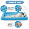 Aufblasbares Kinderbett mit Elektropumpe & Tragetasche 2 in 1 Reisebett mit Matratze Blau Bild 4