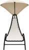 vidaXL Sonnenliege mit Dach Creme 167x80x195 cm Stoff und Stahl 362705 Bild 3