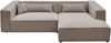 LeGer Home by Lena Gercke Ecksofa PIARA XXL, Big-Sofa, Cord, Leinenoptik o. Strukturstoff, L-Form, wahlweise Ottomane rechts/links, Kedernaht, extra tiefe Sitzfläche Bild 2
