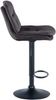Barhocker MITUN - Samt Schwarz 46x54x94 cm Schwarz | Barstuhl Höhenverstellbar Mit Lehne Drehbar Tresenhocker Tresenstuhl Kneipenhocker Kneipenstuhl Bild 5