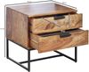 Nachttisch Boxspringbett Massivholz 50x40x51 cm Nachtkommode Schubladen Bild 4