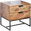 Nachttisch Boxspringbett Massivholz 50x40x51 cm Nachtkommode Schubladen Bild 2