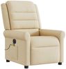 vidaXL Massagesessel Elektrisch Creme Stoff 3303312 Bild 4
