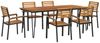 vidaXL 7-tlg. Garten-Essgruppe Massivholz Akazie und Metall 3155420 Bild 2