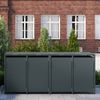 STEELSØN 'Thoria' Mülltonnenbox 4er je 120 Liter, anthrazit, Mülltonnenverkleidung aus Stahl, wetterfest, 102x62x234 cm, Müllbox für 4 Tonnen Bild 2