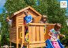 Fungoo Spielturm "My House Move+", teak,mit Rutsche, Doppelschaukel, Haus mit Holzdach, Leiter, Griffe Bild 3