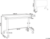 Zusammenklappbarer Schreibtisch mit Rädern Heller Holzfarbton CAVI Bild 2