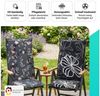 NYVI Hochlehnerauflage Hochlehner Auflagen 2er Set Barcelona - Gartenstuhlauflagen 118x50cm, (2 St), Stuhlauflage, Sitzauflage mit Halteband, UV-fest Bild 3