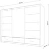 Beautysofa Kleiderschrank Marsylia (Schiebetürenschrank aus Holz, Garderoben organizier mit Schubladen) Modern Sideboard Kleiderschrank mit LED Beleuchtung 250 cm Bild 2