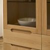 Vitrine Enimeta 190cm Eiche Natur - 4 Türen, 2 Schubladen, LED & Soft-Close Bild 3