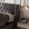 Polsterbett 180x200 cm aus Samt mit Stauraum – Chesterfield-Optik, hohes Kopfteil Bild 5