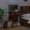vidaXL Wand-Nachttisch mit LED-Leuchten Räuchereiche 848165 Bild 5