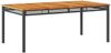 vidaXL Gartentisch Schwarz 180x90x75 cm Poly Rattan Akazienholz 366279 Bild 2