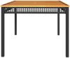 vidaXL Gartentisch Schwarz 180x90x75 cm Poly Rattan Akazienholz 366279 Bild 5