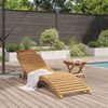 Sonnenliege, Gartenliege Braun 198 x 55 x 58,5 cm Massivholz Teak Bild 3