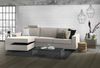 Dmora Sofa mit Halbinsel Sodalite, Ecksofa mit Sinistra-Stauraum-Halbinsel, schmale Armlehnen, 100 % Made in Italy, Cm 260x95h90, Tortora Bild 4
