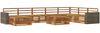 vidaXL Outdoor-Sofagarnitur 9 pcs Natur Massivholz Akazie 3383757 Bild 2