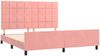 vidaXL Bettgestell mit Kopfteil Rosa 160x200 cm Samt, Härtegrad: H2 [3125768] Bild 4