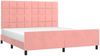 vidaXL Bettgestell mit Kopfteil Rosa 160x200 cm Samt, Härtegrad: H2 [3125768] Bild 3